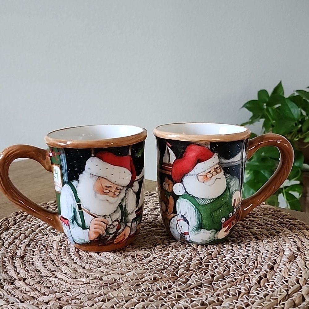 Certified International Santa's Workshop by Susan Winget 16oz Mugs RETIRED